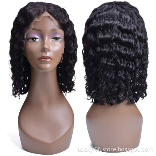 Wholesale Bob Wig Vendor 100% Malaysian Hair Wig 150% 180% Density 613 Bob Style 4*4 Closure Front Lace Wig Deep Wave